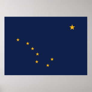 De vlag van Alaska Poster