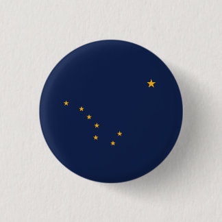 De vlag van Alaska Ronde Button 3,2 Cm