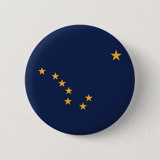 De vlag van Alaska Ronde Button 5,7 Cm (Voorkant)