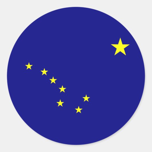 De vlag van Alaska Ronde Sticker (Voorkant)