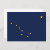 De vlag van Alaska, Verenigde Staten van Amerika Briefkaart (Voorkant / Achterkant)