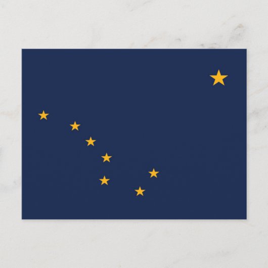 De vlag van Alaska, Verenigde Staten van Amerika Briefkaart (Voorkant)