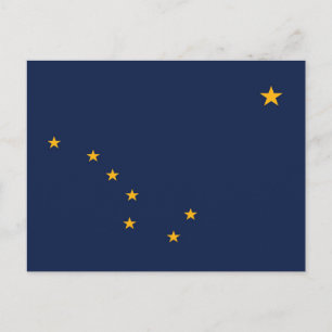 De vlag van Alaska, Verenigde Staten van Amerika Briefkaart