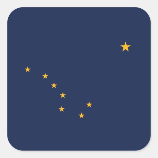 De vlag van Alaska Vierkante Sticker (Voorkant)
