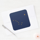 De vlag van Alaska Vierkante Sticker (Envelop)