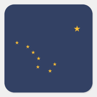 De vlag van Alaska Vierkante Sticker