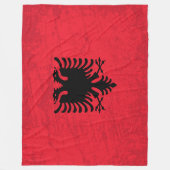 De vlag van Albanië - Een wandtapijt van Albanees  Fleece Deken (Voorkant)