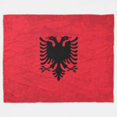 De vlag van Albanië - Een wandtapijt van Albanees  Fleece Deken (Voorkant (Horizontaal))