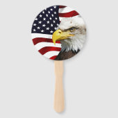 De vlag van Amerika met adelaar Handwaaier (Achterkant)