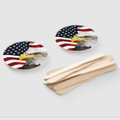 De vlag van Amerika met adelaar Handwaaier (Niet-gemonteerd)