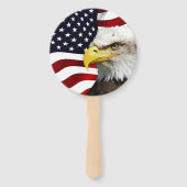 De vlag van Amerika met adelaar Handwaaier (Voorkant)