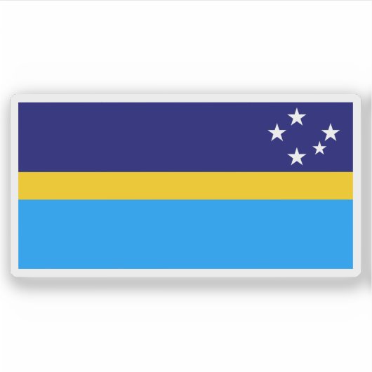 De vlag van Antarctica (Dave Hamilton) Sticker (Voorkant)