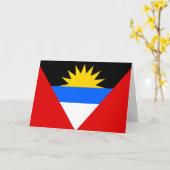 De Vlag van Antigua Kaart (Gele Bloem)