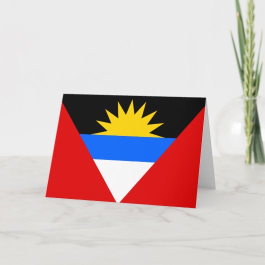 De Vlag van Antigua Kaart (Voorkant)