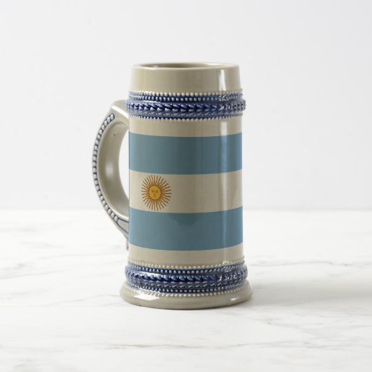 De vlag van Argentinië Bierpul (Voorkant links)