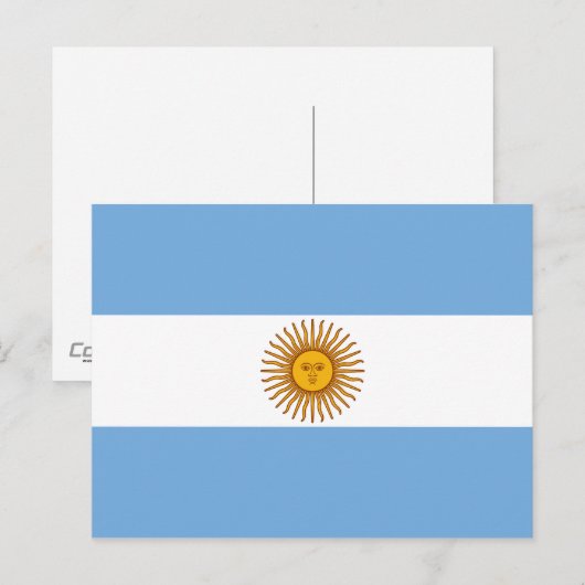 De vlag van Argentinië Briefkaart (Voorkant / Achterkant)