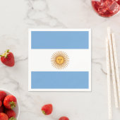 De vlag van Argentinië met Sun van mei Servet (Insitu)
