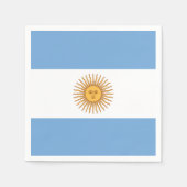 De vlag van Argentinië met Sun van mei Servet (Voorkant)
