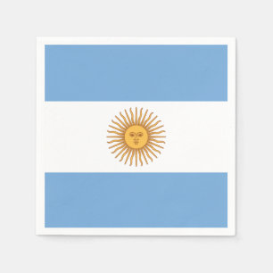 De vlag van Argentinië met Sun van mei Servet