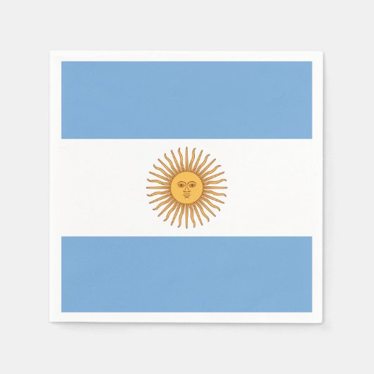 De vlag van Argentinië met Sun van mei Servet (Voorkant)