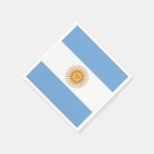 De vlag van Argentinië met Sun van mei Servet (Hoek)