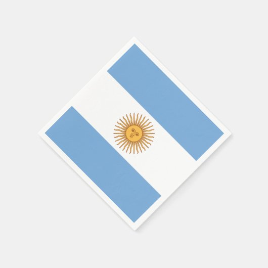 De vlag van Argentinië met Sun van mei Servet (Hoek)
