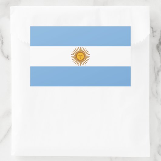 De vlag van Argentinië Rechthoekige Sticker (Tas)