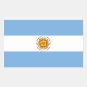 De vlag van Argentinië Rechthoekige Sticker (Voorkant)