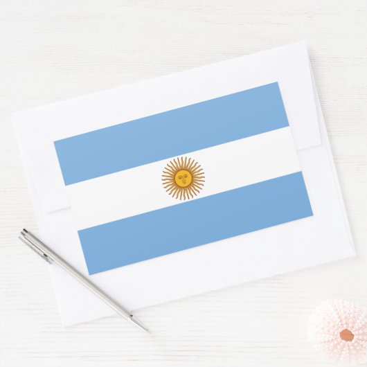 De vlag van Argentinië Rechthoekige Sticker (Envelop)