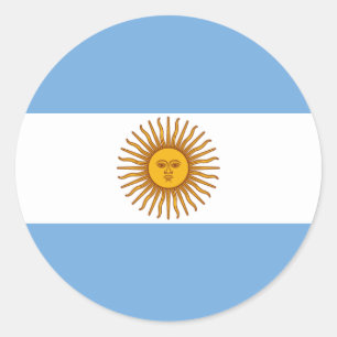 De vlag van Argentinië Ronde Sticker