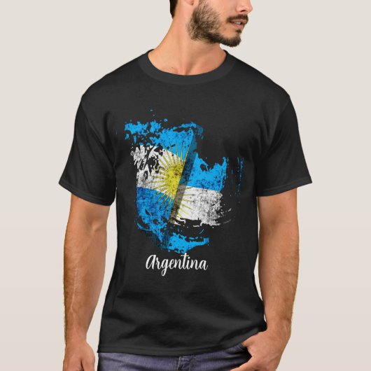 de vlag van Argentinië T-shirt (Voorkant)