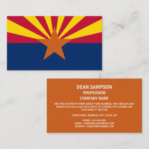De vlag van Arizona is de vlag van Arizona Visitekaartje