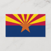 De vlag van Arizona is de vlag van Arizona Visitekaartje (Voorkant)