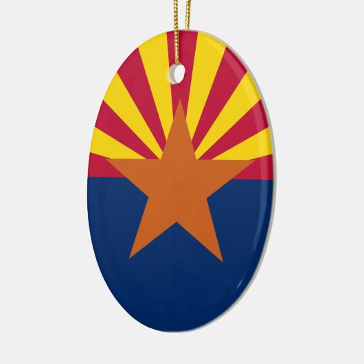 De vlag van Arizona Keramisch Ornament (Links)