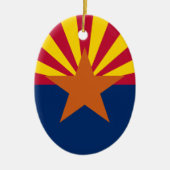 De vlag van Arizona Keramisch Ornament (Voorkant)