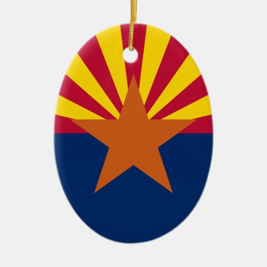 De vlag van Arizona Keramisch Ornament (Voorkant)
