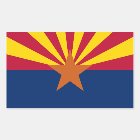 De vlag van Arizona Rechthoekige Sticker (Voorkant)