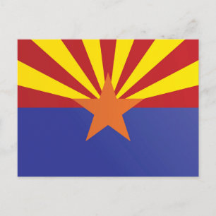 De vlag van Arizona, Verenigde Staten van Amerika Briefkaart