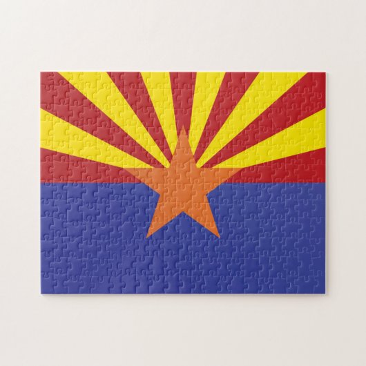 De vlag van Arizona, Verenigde Staten van Amerika Legpuzzel (Horizontaal)