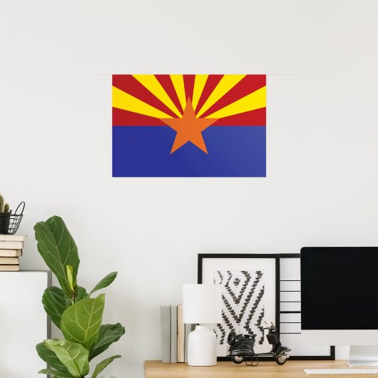 De vlag van Arizona, Verenigde Staten van Amerika Poster (Thuiskantoor)