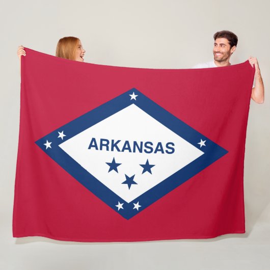 De vlag van Arkansas Fleece Deken (In situ)