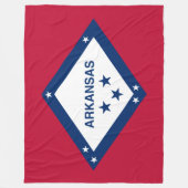De vlag van Arkansas Fleece Deken (Voorkant)
