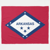 De vlag van Arkansas Fleece Deken (Voorkant (Horizontaal))