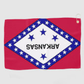 De vlag van Arkansas Golf Towel Golfhanddoek (Horizontaal)