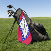 De vlag van Arkansas Golf Towel Golfhanddoek (Groen)