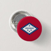 De vlag van Arkansas Ronde Button 3,2 Cm (Voorkant /achterkant)