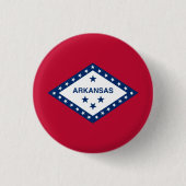 De vlag van Arkansas Ronde Button 3,2 Cm (Voorkant)