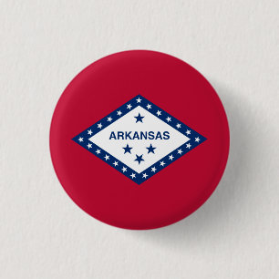 De vlag van Arkansas Ronde Button 3,2 Cm