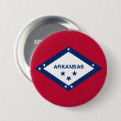 De vlag van Arkansas Ronde Button 7,6 Cm (Voorkant /achterkant)