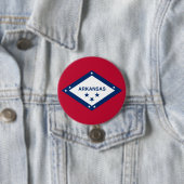 De vlag van Arkansas Ronde Button 7,6 Cm (In situ)